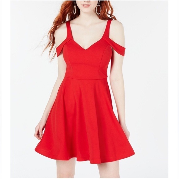 Sequin Hearts Dresses & Skirts - Sequin Hearts Red Skater Style Sweetheart Neckline Dress Junior 3 NWT Macy’s Buy